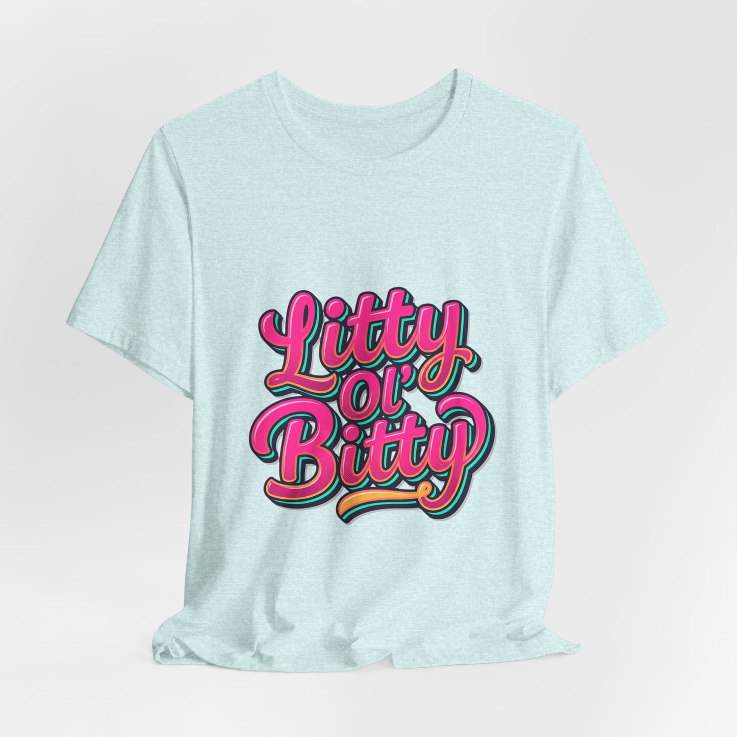 Litty Ol' Bitty Graphic Tee — Retro Pink Casual Mom T‑Shirt