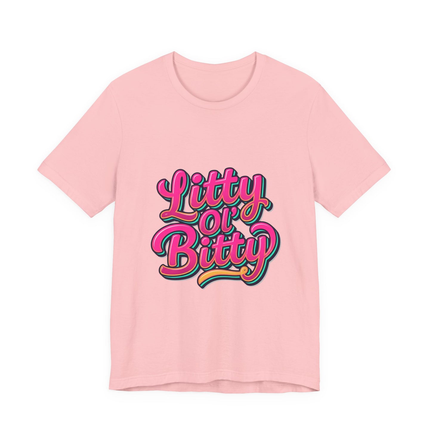 Litty Ol' Bitty Graphic Tee — Retro Pink Casual Mom T‑Shirt