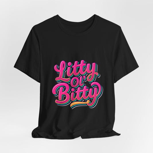 Litty Ol' Bitty Graphic Tee — Retro Pink Casual Mom T‑Shirt
