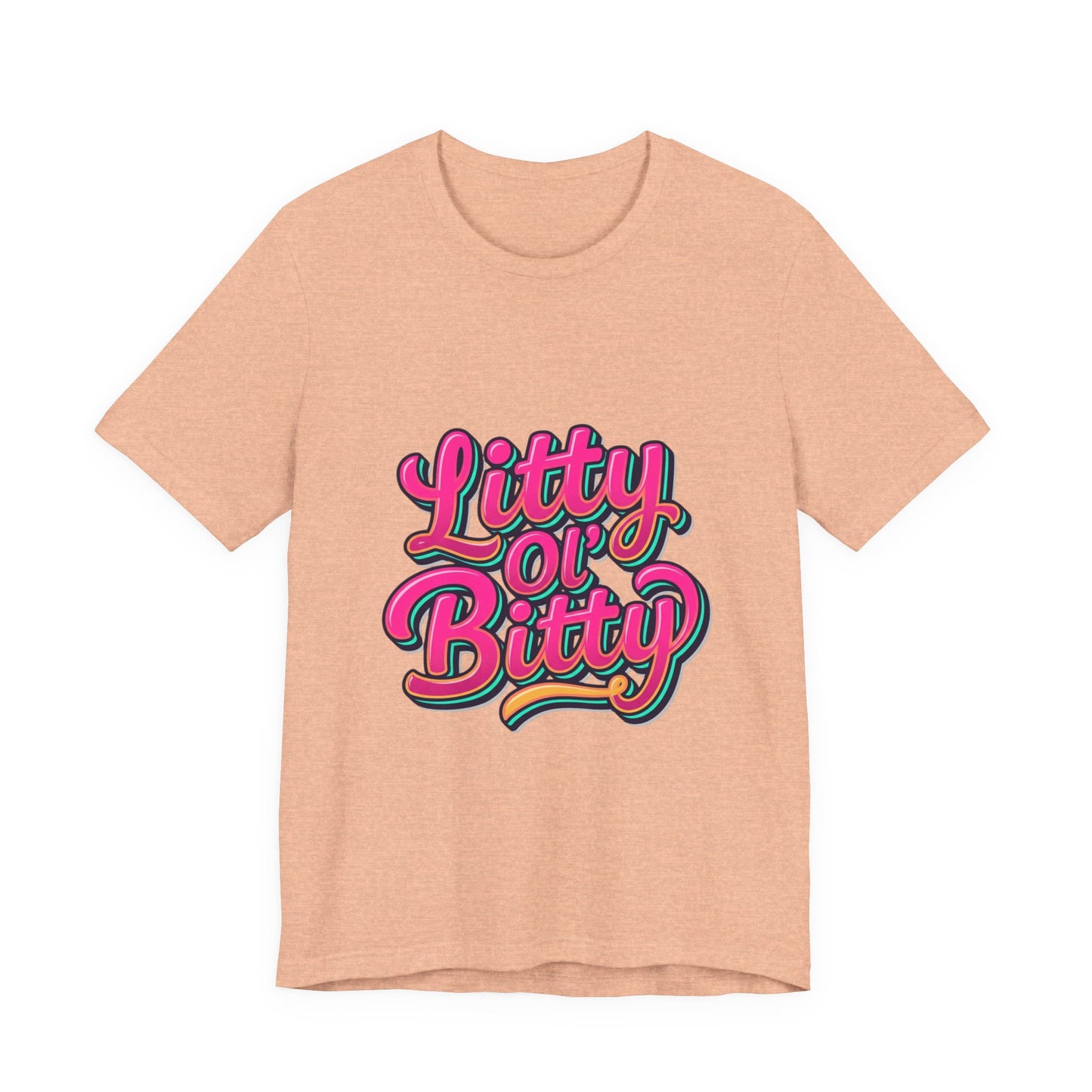 Litty Ol' Bitty Graphic Tee — Retro Pink Casual Mom T‑Shirt