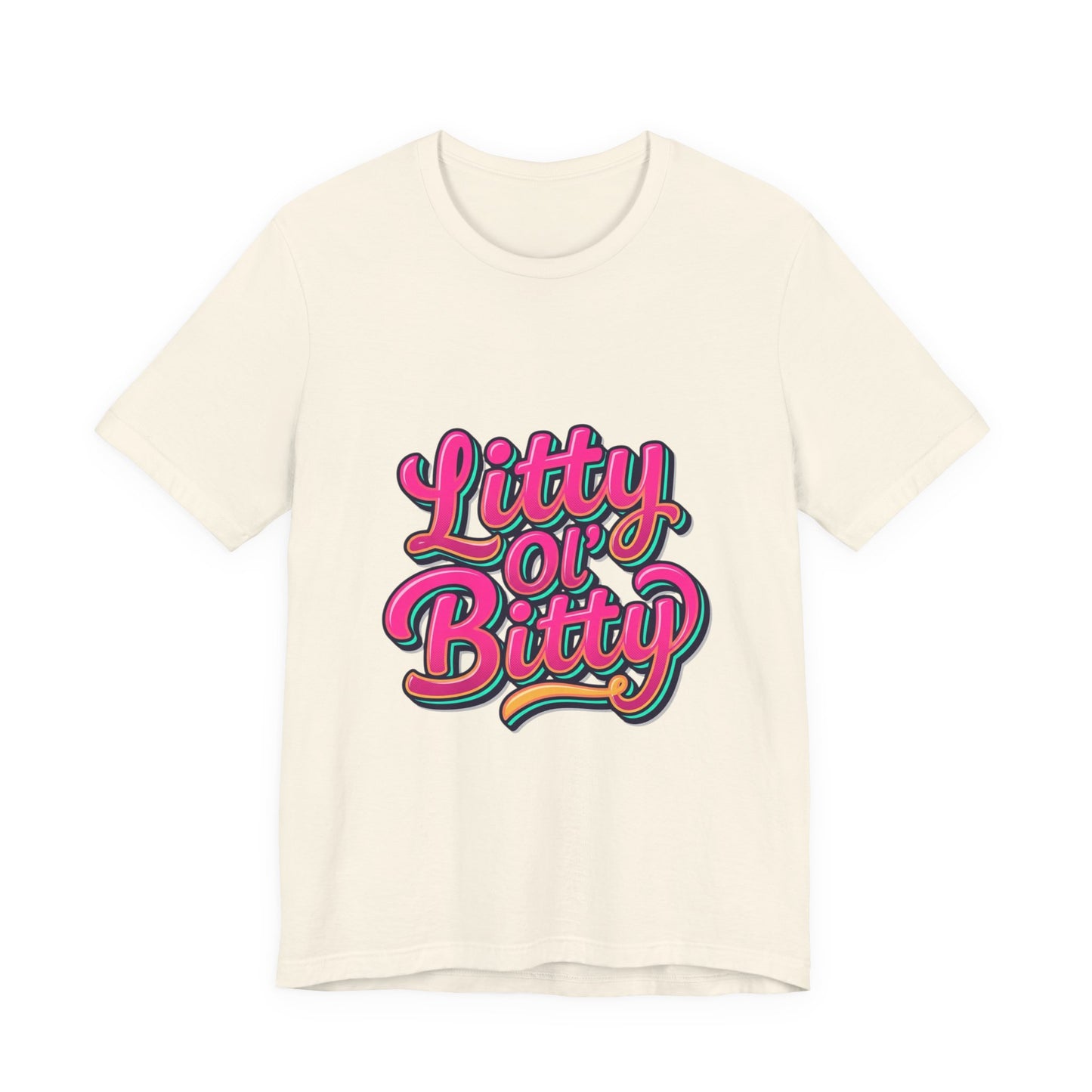 Litty Ol' Bitty Graphic Tee — Retro Pink Casual Mom T‑Shirt